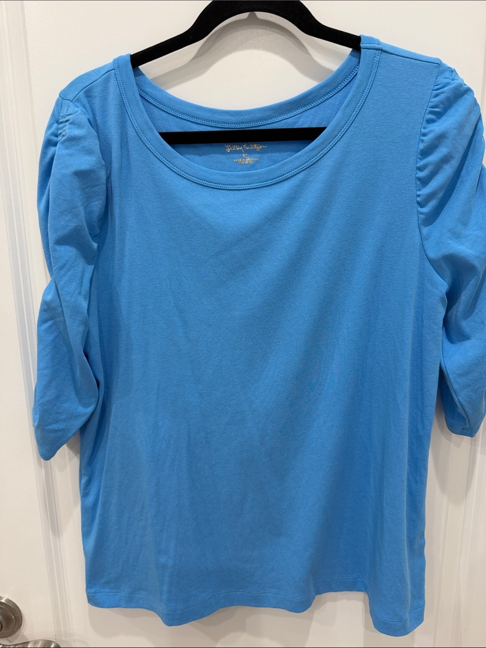 Lilly Pulitzer Sky Blue Short Sleeve Scoop Neck Tee